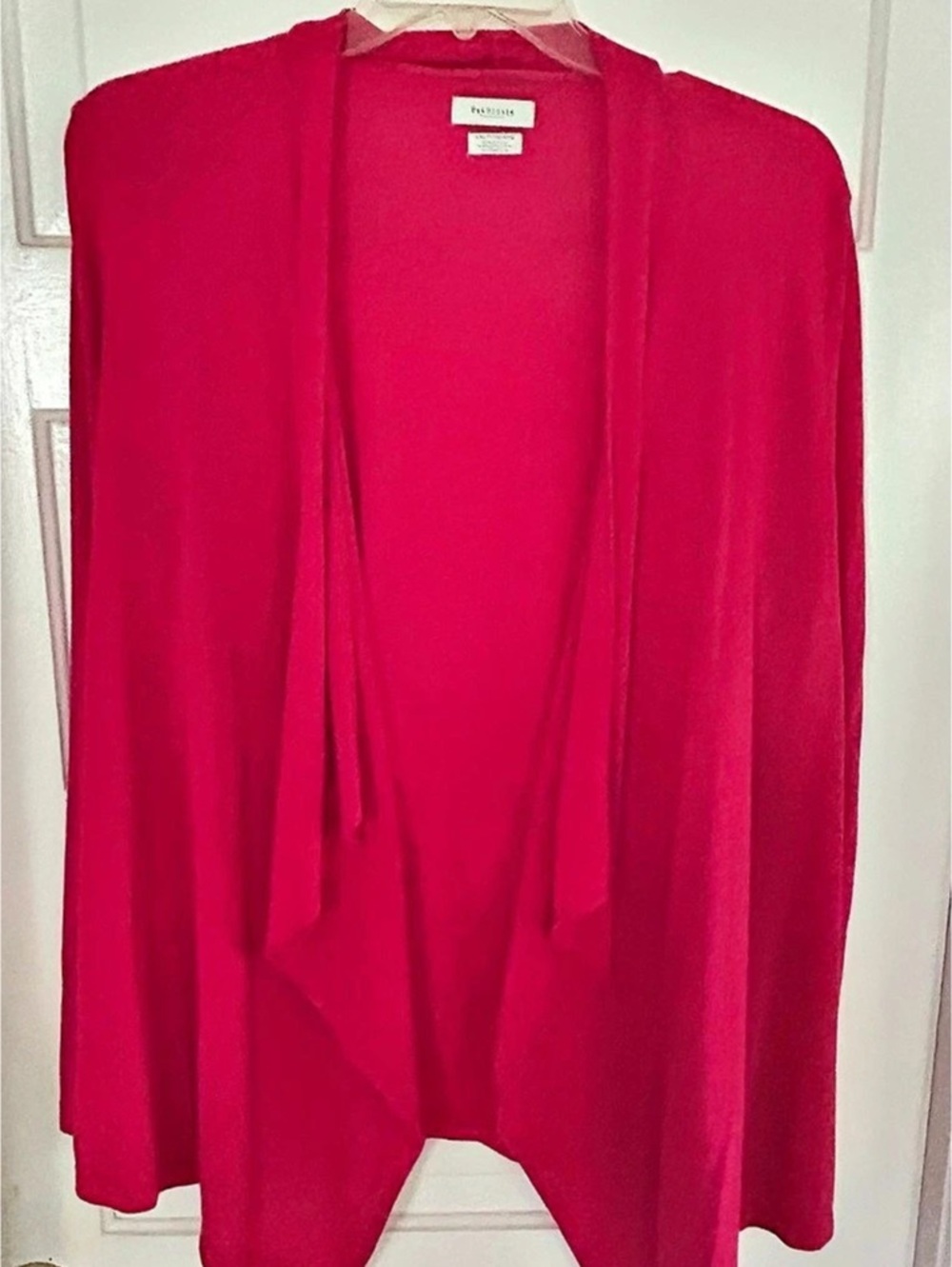 Van Heusen Draped Cardigan in Fuchsia XXL (18/20W) Like New